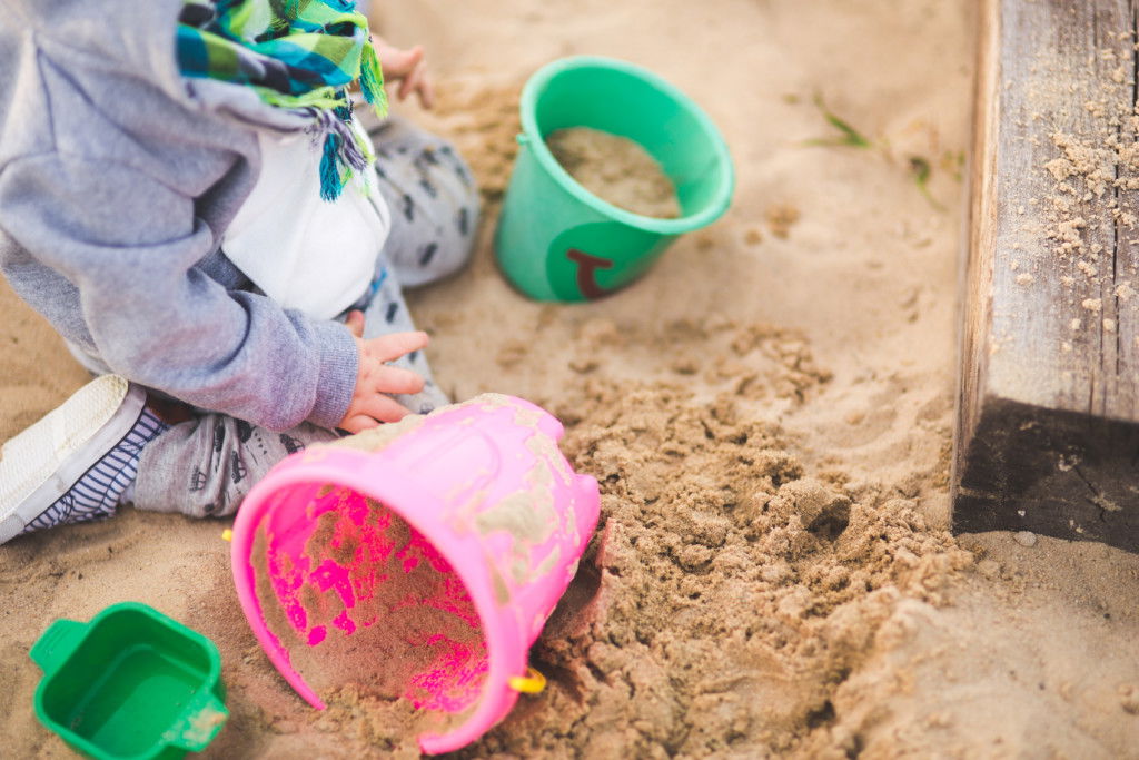 sand playing outside