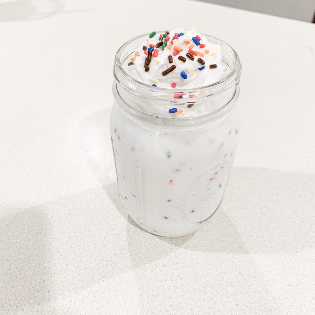 birthday cake protein shake