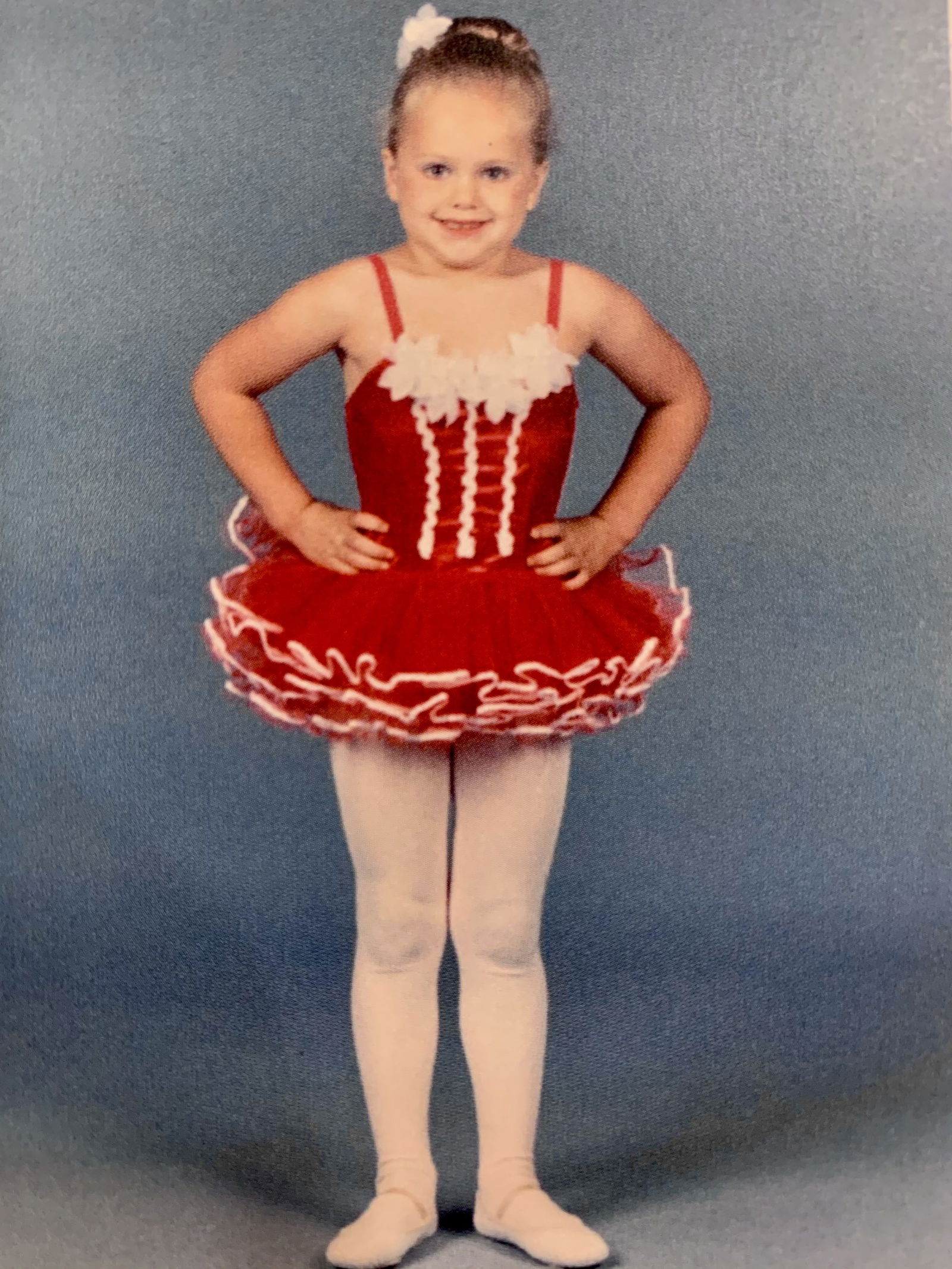 not fat me at age 5 in a ballerina outfit