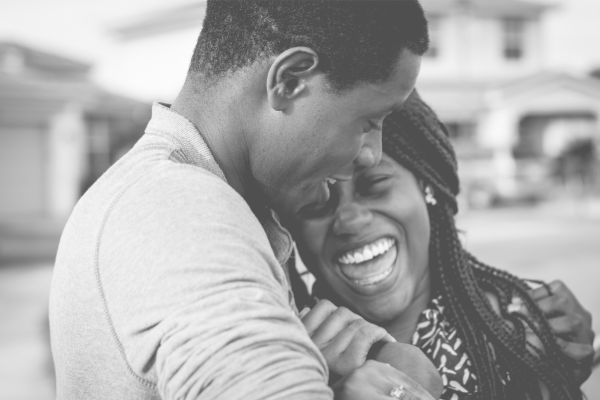 couple embracing after seeing a therapist