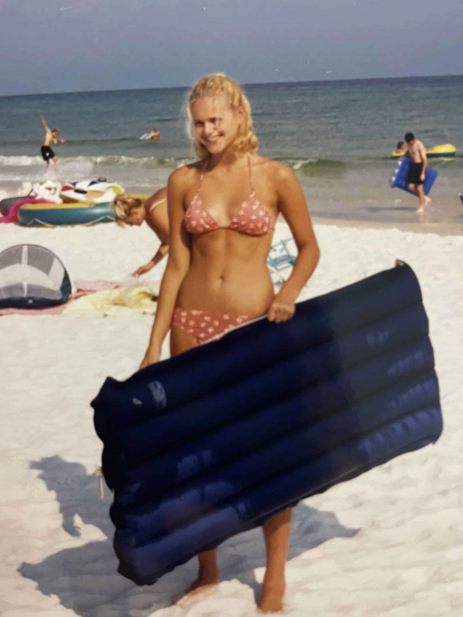 girl in a bathing suit at the beach