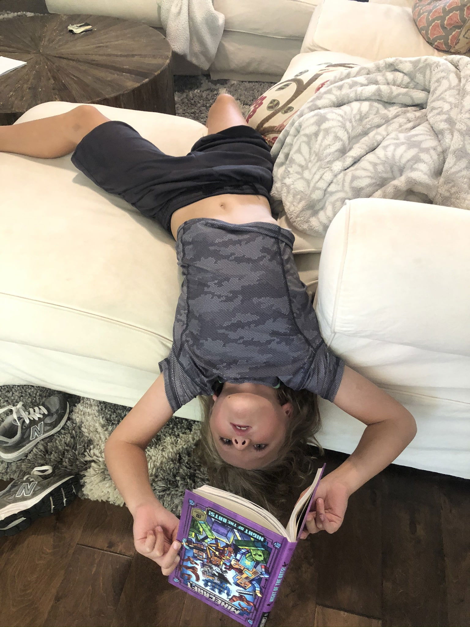 homeschool is for the birds; reading upside down