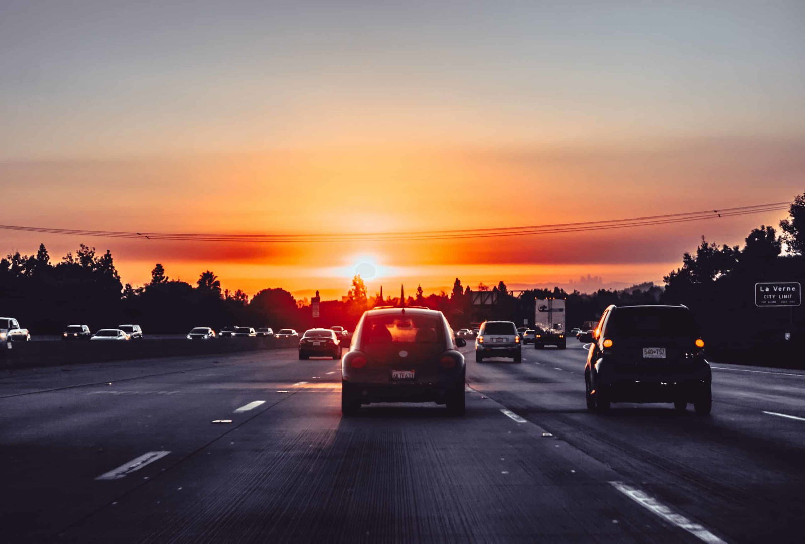 Cars on highway