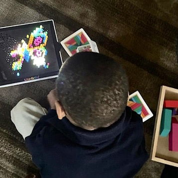 child participating in occupational therapy