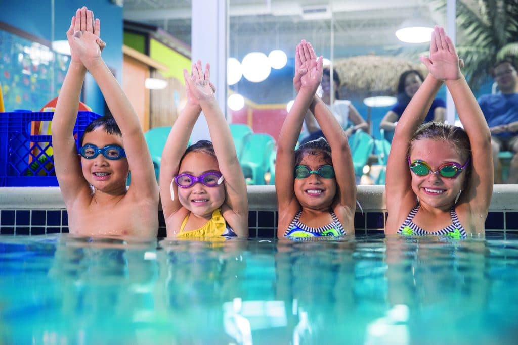 Goldfish Swim is swimming indoors