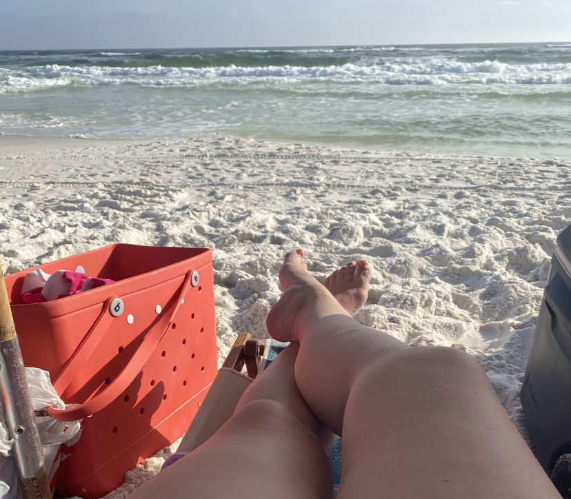 my Bogg bag this summer on the beach