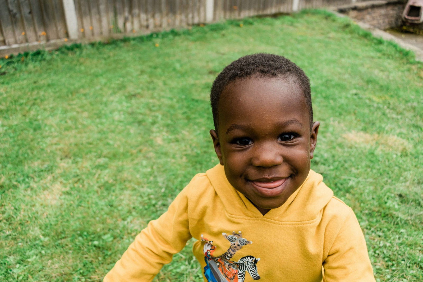 Toddler smiling