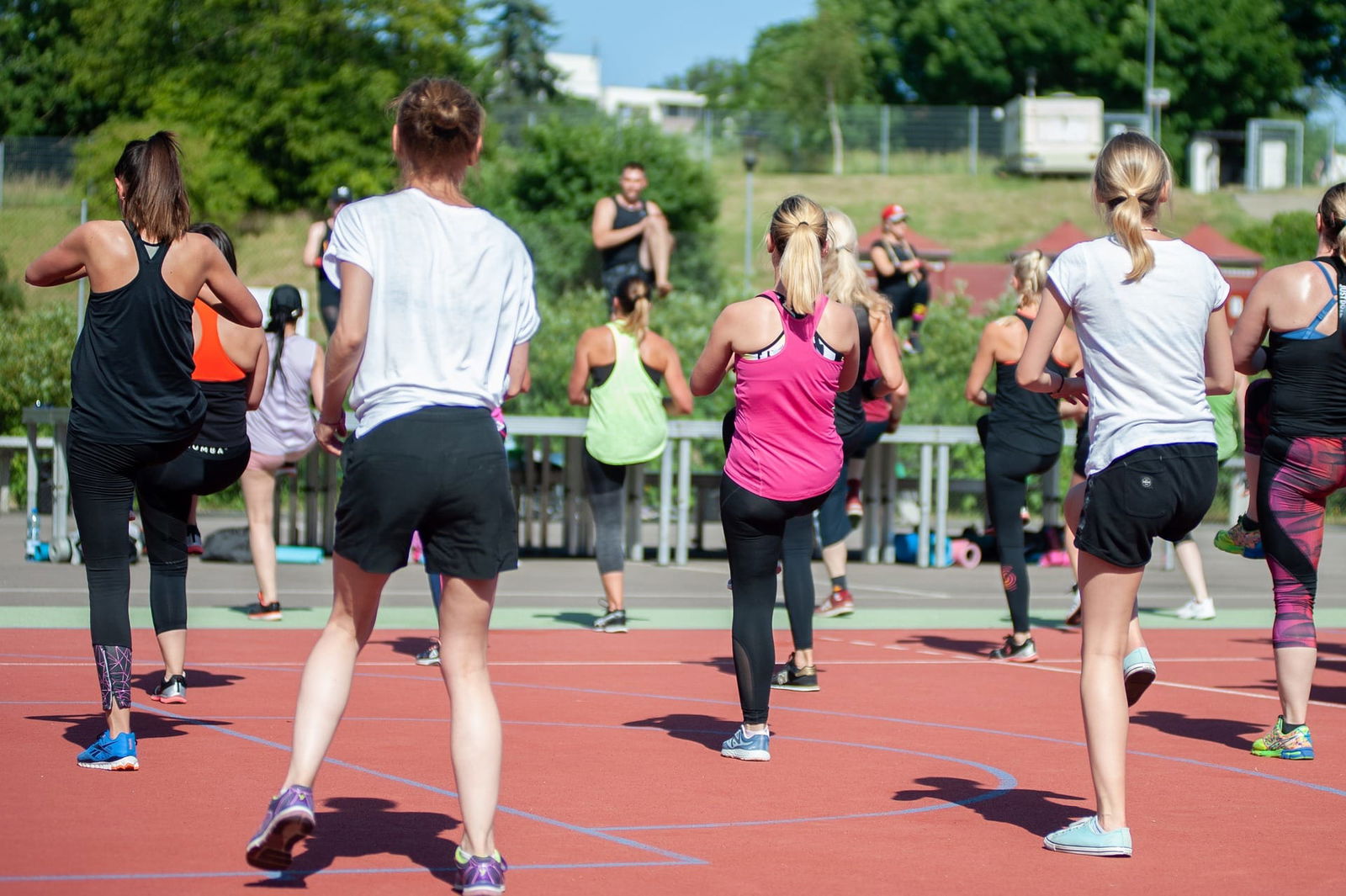 women at an exercise class