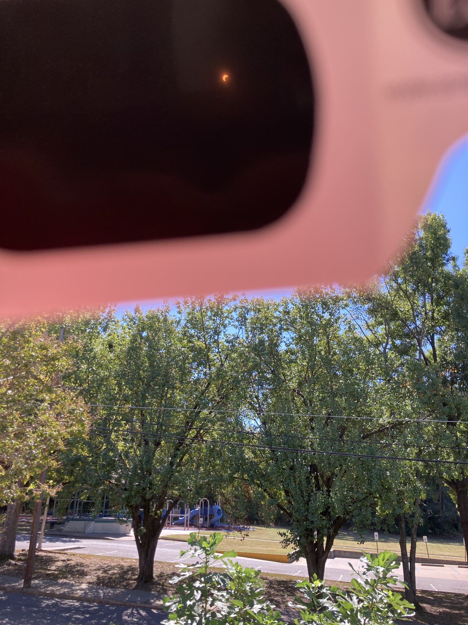 the partial eclipse a few years ago through my glasses