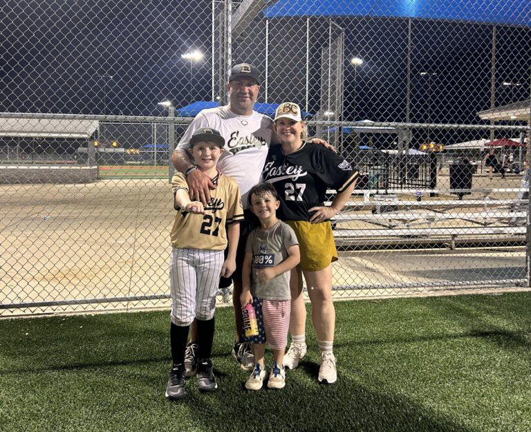 Family at Youth Competitive Sports Game