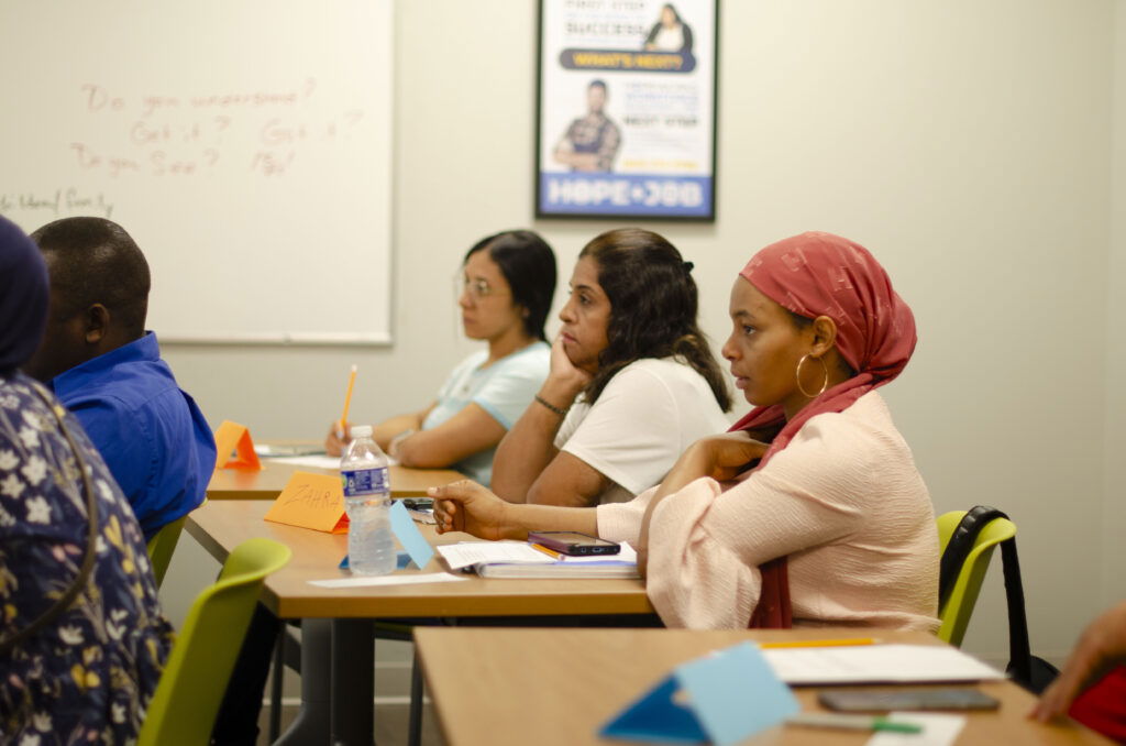 HopeWorks students in a classroom 