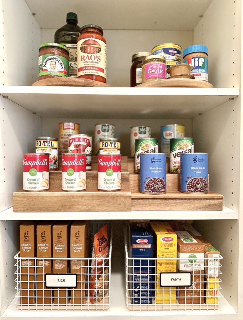 use labels to get organized in your pantry 