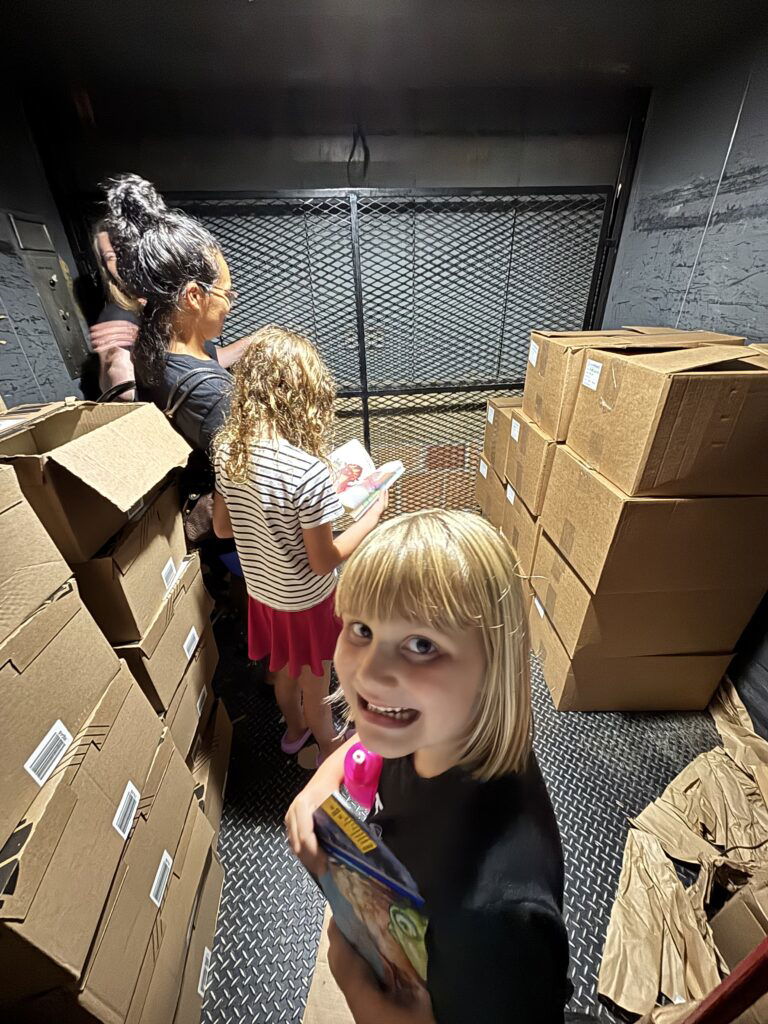 rising a freight elevator to the bottom